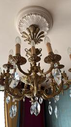 Koperen lichter met 18 lampen diameter 80 cm, Huis en Inrichting, Lampen | Kroonluchters, Ophalen, Zo goed als nieuw