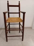 Kinderstoel  in hout met gevlochten zitting, Antiek en Kunst, Ophalen