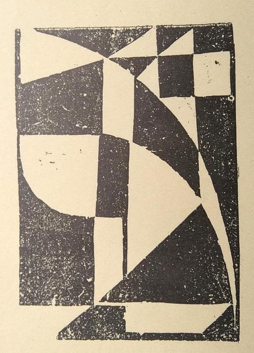 Lino  Compositie voor "De Patroelje". 1922., Antiek en Kunst, Kunst | Etsen en Gravures, Ophalen of Verzenden