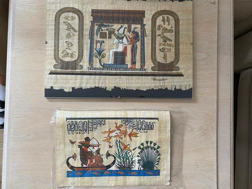 -2 Papyrus - origine Egypte, Antiquités & Art, Art | Peinture | Classique, Enlèvement ou Envoi
