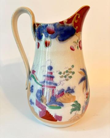 BOCH KERAMIS  YEDO  chinois japonais pichet 1875  XIXe beschikbaar voor biedingen