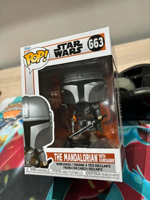 POP! Star Wars : The Mandalorian – Mando with Darksaber 663, Collections, Jouets miniatures, Comme neuf, Enlèvement ou Envoi