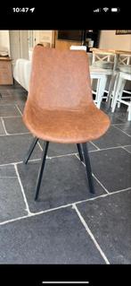4 eetkamerstoelen cognac kleur, Ophalen, Zo goed als nieuw