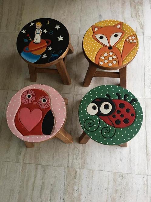Handgemaakte en handgeschilderde kinderkrukjes, Kinderen en Baby's, Speelgoed | Houten speelgoed, Ophalen