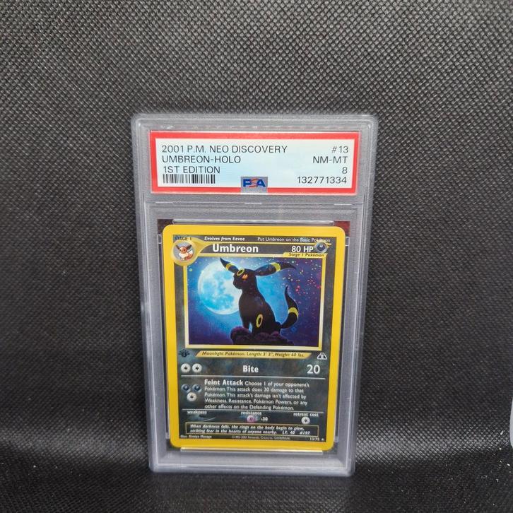 Umbreon Holo 1ère édition Neo Discovery PSA 8, Hobby & Loisirs créatifs, Jeux de cartes à collectionner | Pokémon, Enlèvement ou Envoi
