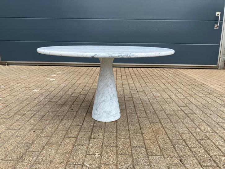 Angelo Mangiarotti M1 eettafel Skipper Carrara marmer 130cm, Huis en Inrichting, Tafels | Eettafels, Rond, Ophalen of Verzenden