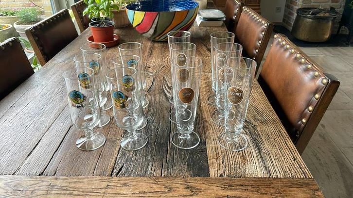 6 loburg glazen, 6 mai bock glazen, Verzamelen, Glas en Drinkglazen, Zo goed als nieuw, Bierglas, Ophalen