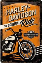 Panneau mural en métal gaufré Harley Davidson The Original R, Collections, Enlèvement ou Envoi, Panneau publicitaire, Neuf