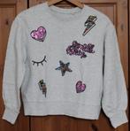 Grijze C&A sweater met pailletten – maat 152, C&A, Meisje, Trui of Vest, Ophalen of Verzenden