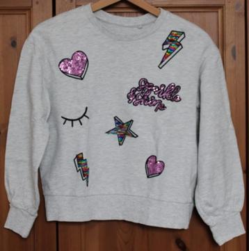 Grijze C&A sweater met pailletten – maat 152 beschikbaar voor biedingen