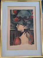 DELVAUX Paul  "Chapeau 1900" kleurlitho, Antiek en Kunst, Kunst | Litho's en Zeefdrukken, Ophalen