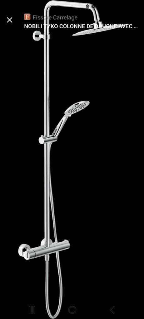 Luxe thermostatische douchekraan Nobili, Doe-het-zelf en Bouw, Sanitair, Nieuw, Kraan, Chroom, Ophalen of Verzenden