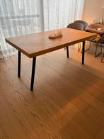 Visgraat keukentafel 160x90, Ophalen, Gebruikt, Rond, 50 tot 100 cm