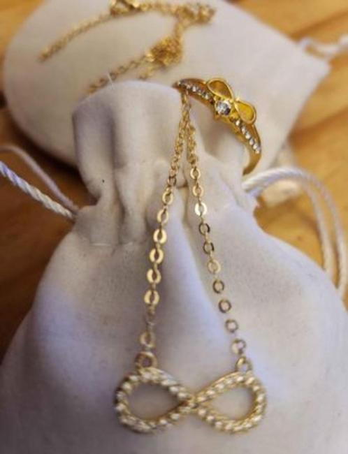 Parure bijoux bague + collier infini, Bijoux, Sacs & Beauté, Colliers, Neuf, Or, Or, Avec pendentif, Envoi