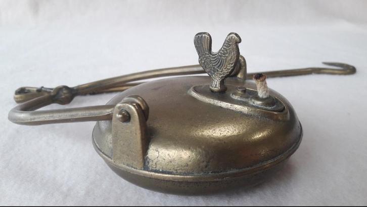 Oude olielamp (1) - Art Deco - massief - onbeschadigd, Antiek en Kunst, Antiek | Verlichting, Ophalen of Verzenden