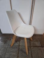 6 witte kuipstoelen met houden poten, Huis en Inrichting, Stoelen, Gebruikt, Wit, Vijf, Zes of meer stoelen, Ophalen