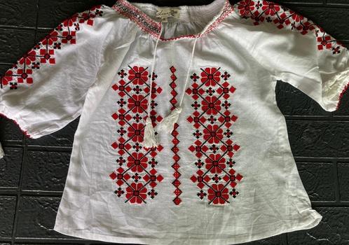 Witte kindertuniek Lawana - 6 jaar-nieuwstaat, Kinderen en Baby's, Kinderkleding | Maat 116, Zo goed als nieuw, Meisje, Overhemd of Blouse