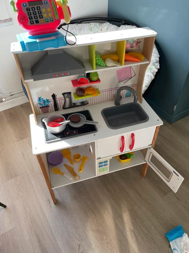 Speelgoed keuken, Kinderen en Baby's, Speelgoed | Speelkeukens, Zo goed als nieuw, Speelkeuken, Hout, Ophalen
