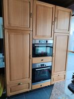 Keukenkast met inbouwapparatuur, Huis en Inrichting, Keuken | Keukenelementen, Ophalen, Gebruikt, Bruin, 200 cm of meer