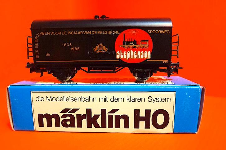 MÄRKLIN SNCB - EDITION SPECIAL "STEPHENSON" - BIÈRE 150 ANS, Hobby & Loisirs créatifs, Trains miniatures | HO, Comme neuf, Wagon