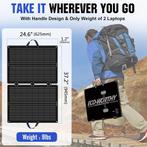 Panneau solaire portable 100 W, Caravanes & Camping, Camping-car Accessoires, Comme neuf