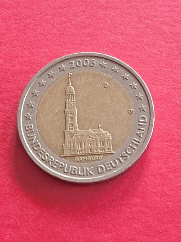 2008 D Duitsland 2 euro Hamburg München beschikbaar voor biedingen