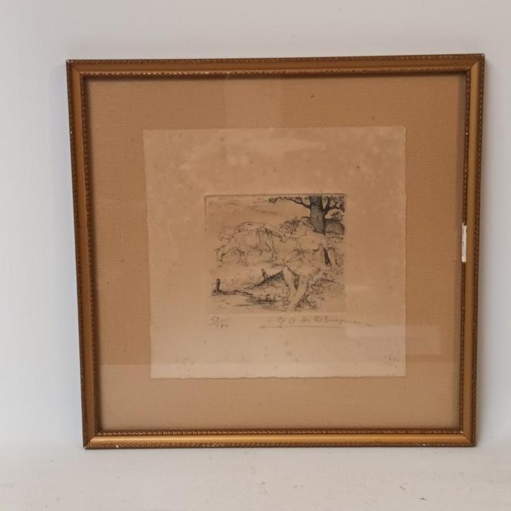 Gustaaf de Bruyne (1914-1981) - ets - handgesigneerd, Antiek en Kunst, Kunst | Etsen en Gravures, Ophalen of Verzenden