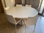 Ronde tafel met zes stoelen, Huis en Inrichting, Complete eetkamers, Ophalen, Gebruikt, Modern