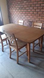 Zweedse tafel en 4 stoelen, Huis en Inrichting, Complete eetkamers, Ophalen, Gebruikt