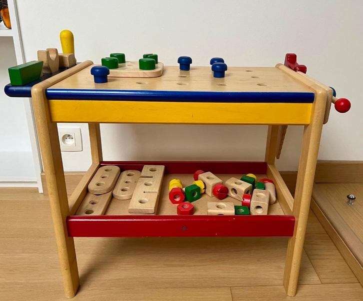 Houten werkbank voor kinderen, Kinderen en Baby's, Speelgoed | Houten speelgoed, Zo goed als nieuw, Ophalen
