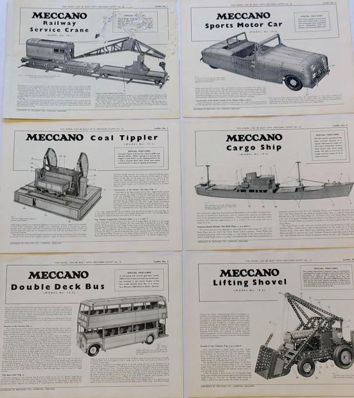 12 MECCANO PLANNEN VOOR OUTFIT 10, Antiek en Kunst, Antiek | Speelgoed, Ophalen of Verzenden