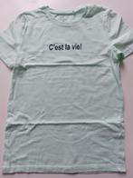 Tshirt C'est la vie! - maat 140 - slecht 3 euro, Jongen of Meisje, Ophalen of Verzenden, Zo goed als nieuw, Shirt of Longsleeve
