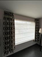 2-delig gordijn in motief met rail en bevestigingshaken, Maison & Meubles, 200 cm ou plus, Crème, Utilisé, 150 à 200 cm