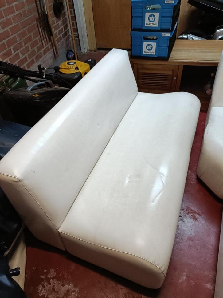 Leren zeteltjes, Huis en Inrichting, Zetels | Zetels, Gebruikt, Vierpersoons of meer, Minder dan 150 cm, Minder dan 75 cm, Leer