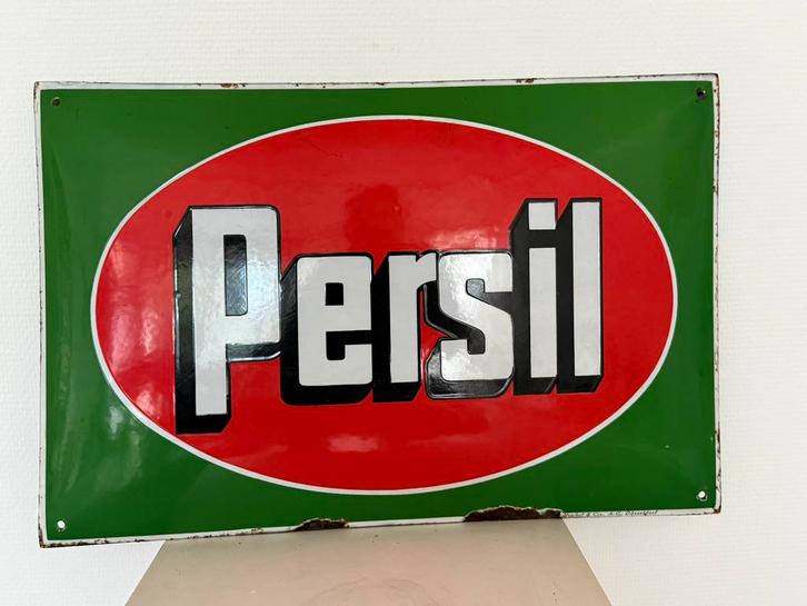 Plaque émaillée publicitaire PERSIL, Collections, Marques & Objets publicitaires, Enlèvement ou Envoi