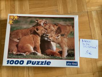 Nieuw, puzzel 500 stukjes met leeuwen, Hobby en Vrije tijd, Denksport en Puzzels, Ophalen of Verzenden, Zo goed als nieuw, Legpuzzel
