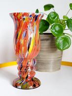 Art deco spatterglazen vaas, Boheems vermoedelijk Kralik, Ts, Antiek en Kunst, Ophalen of Verzenden
