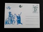 België: BK 28** blauw losse kaart "postgeschiedenis", Kunst, Orginele gom, Zonder stempel, Verzenden