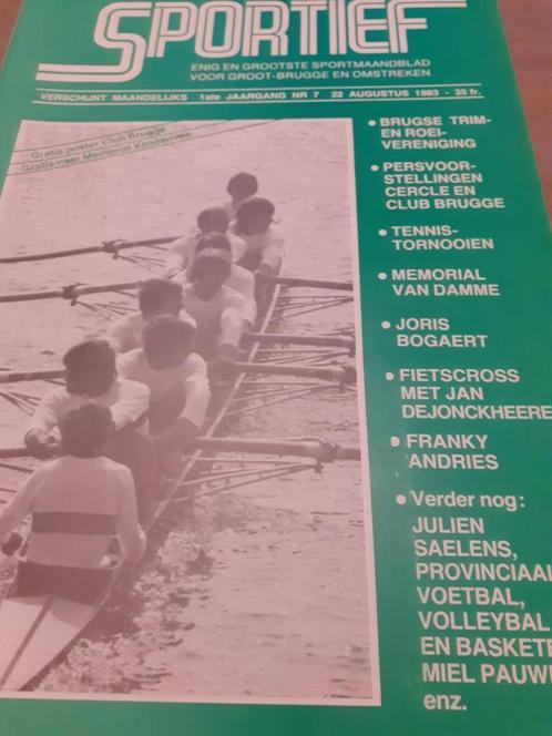Sportief Augustus 1983 1ste jaargang nr 7, Sports & Fitness, Cyclisme, Comme neuf, Enlèvement ou Envoi