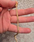 18k vergulde fijne ketting in nieuwe staat- gestempeld, Ophalen of Verzenden, Zo goed als nieuw