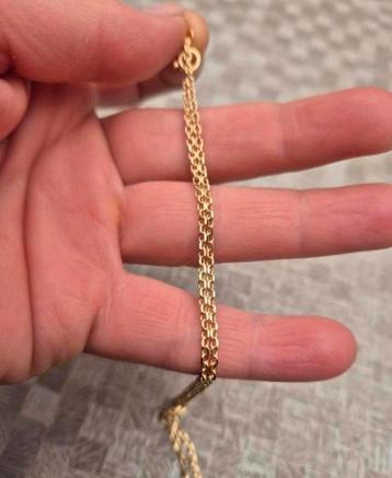 18k vergulde fijne ketting in nieuwe staat- gestempeld  beschikbaar voor biedingen