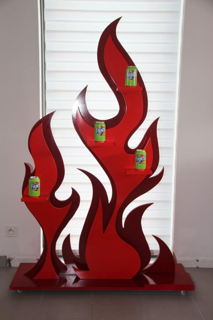 Display stand staander etalage winkel vuur vlammen, Zakelijke goederen, Kantoor en Winkelinrichting | Winkel en Inventaris, Ophalen