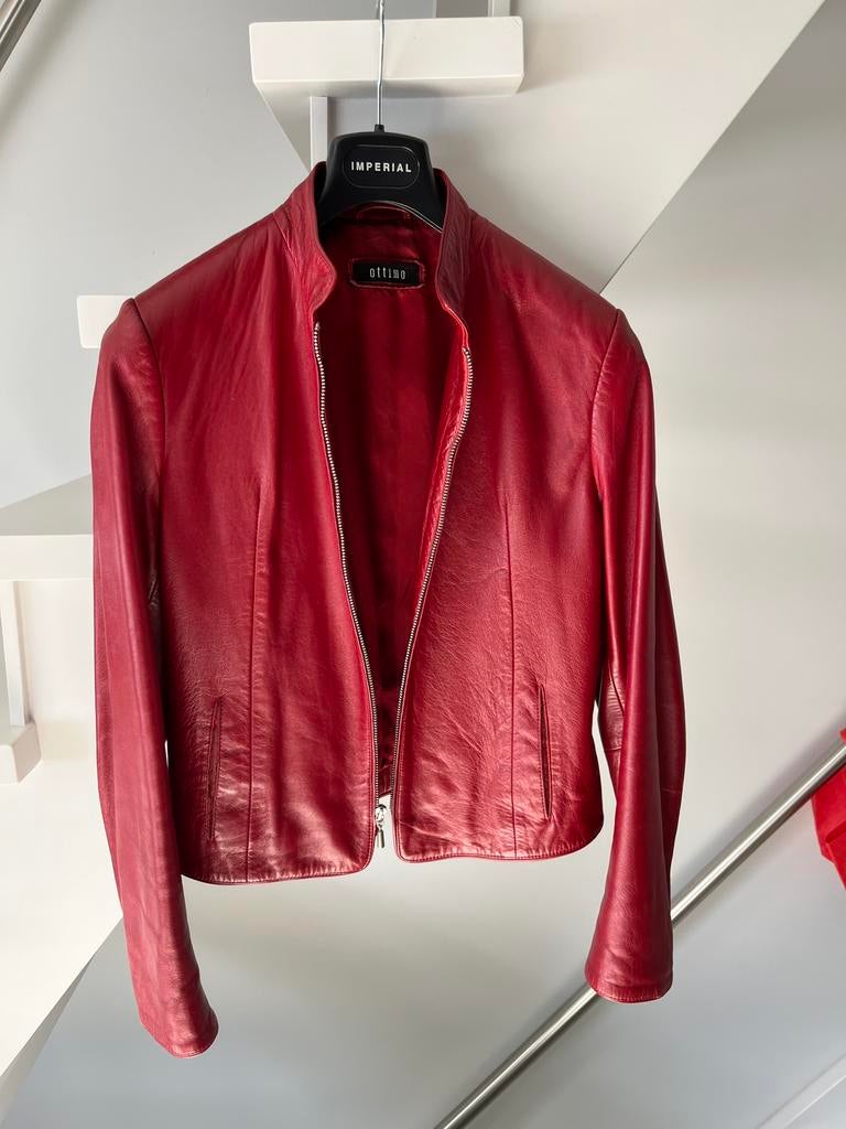 Lederen damesvest maat 38-40, Kleding | Dames, Jassen | Zomer, Ophalen, Zo goed als nieuw