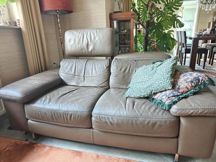 Lederen zetels – 3-zit + 2-zit – set – €370, Maison & Meubles, Canapés | Salons, Utilisé, Banc droit, Cuir, Enlèvement