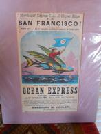 San Francisco Ocean Express Clipper, affiche, Enlèvement ou Envoi, Comme neuf, Étranger, Gravure