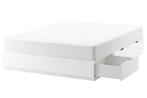 Lit ikea nordli 140x200, Ophalen, Wit, 140 cm, Zo goed als nieuw