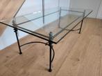 Table basse en verre trempé et métal, Enlèvement, Utilisé, Verre