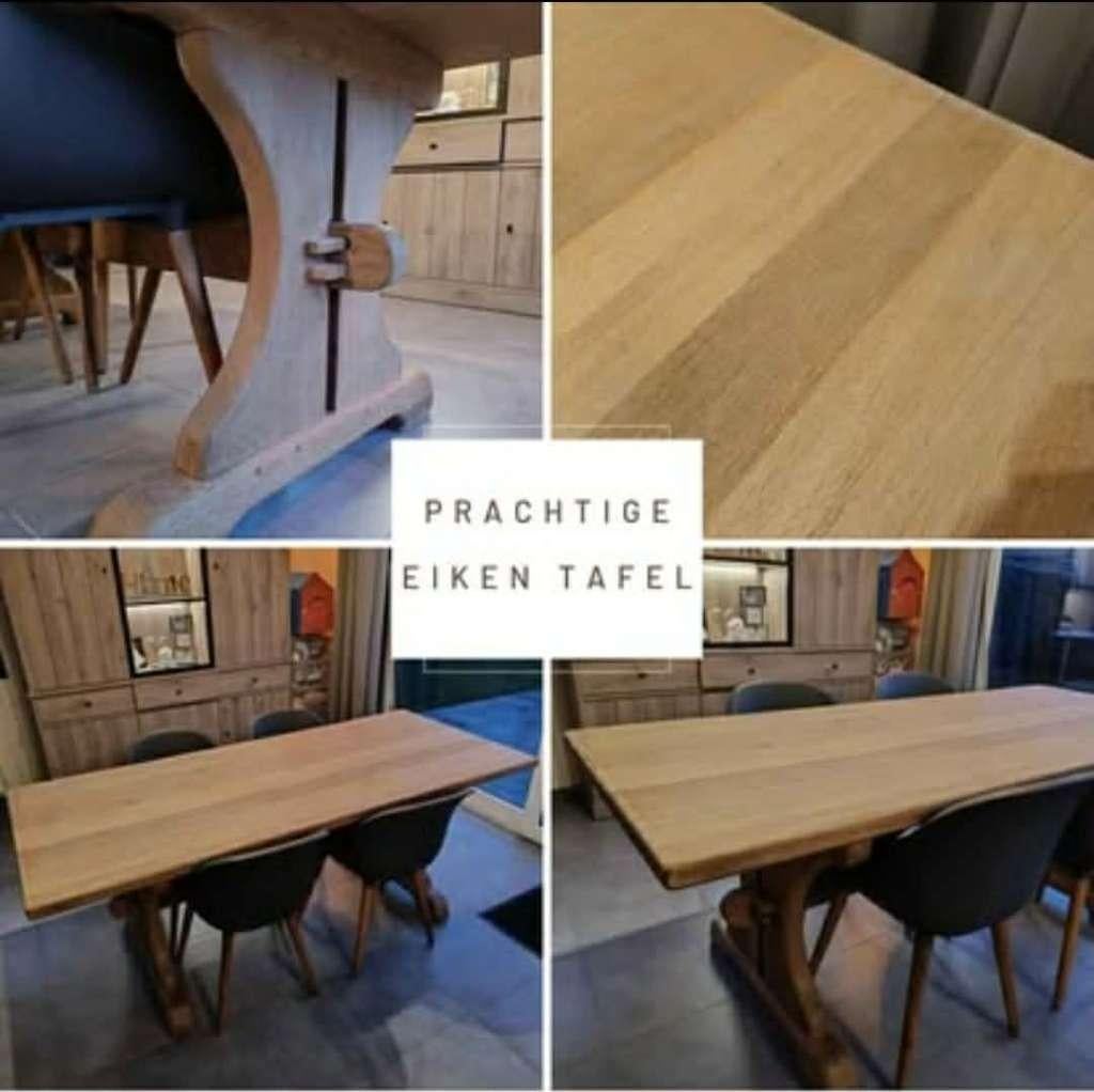 Massieve volle eiken tafel, Enlèvement, Comme neuf