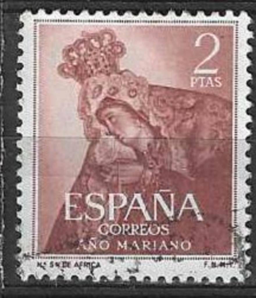 Espagne 1955-1958 - Yvert 851 - Maria Jaar (ST), Envoi, Affranchi