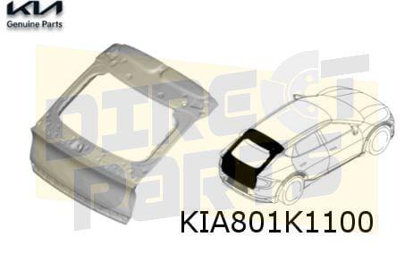 Kia EV6 achterklep (9/21-) Origineel! 72800CV000, Autos : Pièces & Accessoires, Carrosserie & Tôlerie, Haillon arrière, Kia, Arrière